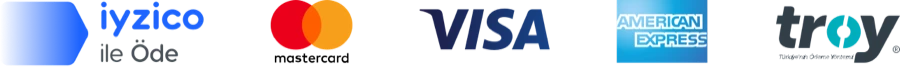 iyzico ile Öde, Visa, Mastercard, American Express ve Troy ile güvenli ödeme